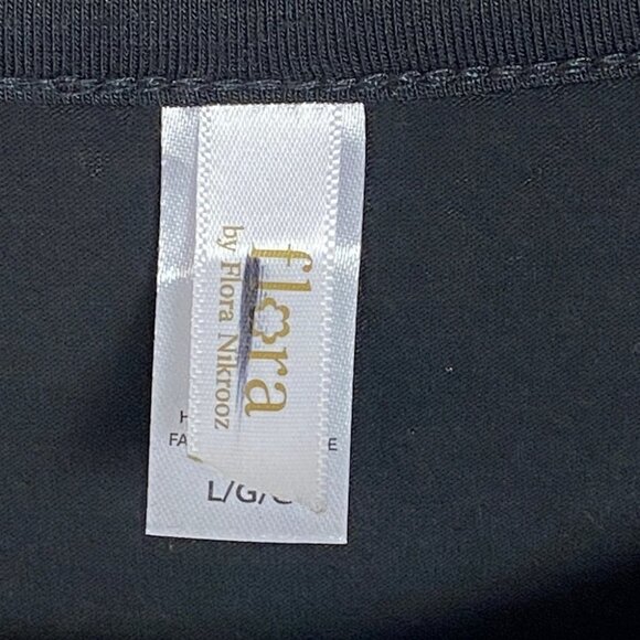 NEW Flora Nikrooz Black Crew Neck Tee Raven Knit Size Large Loungewear Minimal L - Picture 7 of 9